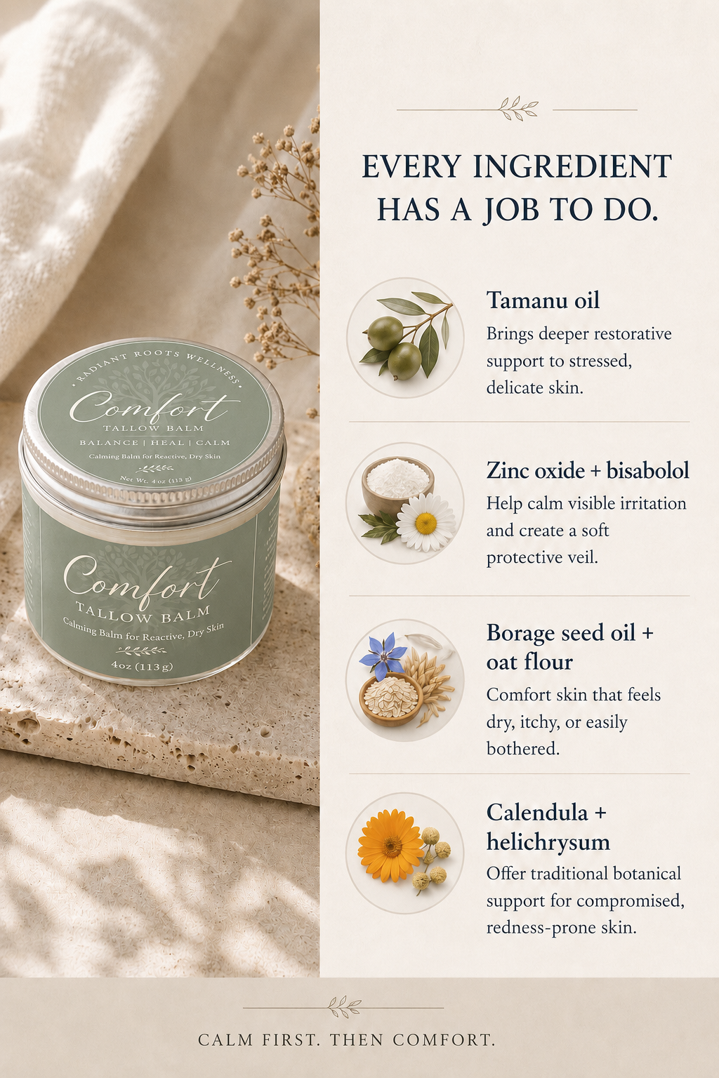 Comfort Balm | Soothing Skin Relief with Tallow + Botanicals
