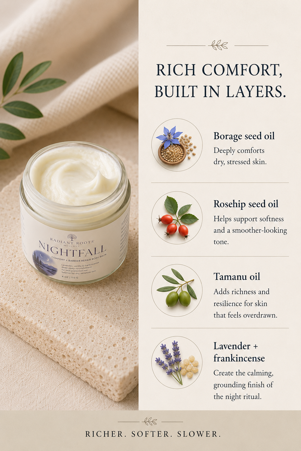 The Radiant Body Ritual- Radiant Hours Body Balm + Rooted Body Serum