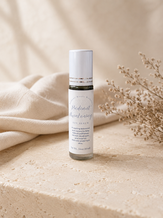 Radiant Awakening Under-Eye Serum — botanical eye oil for tired aging eyes and fine lines | Radiant Roots Wellness