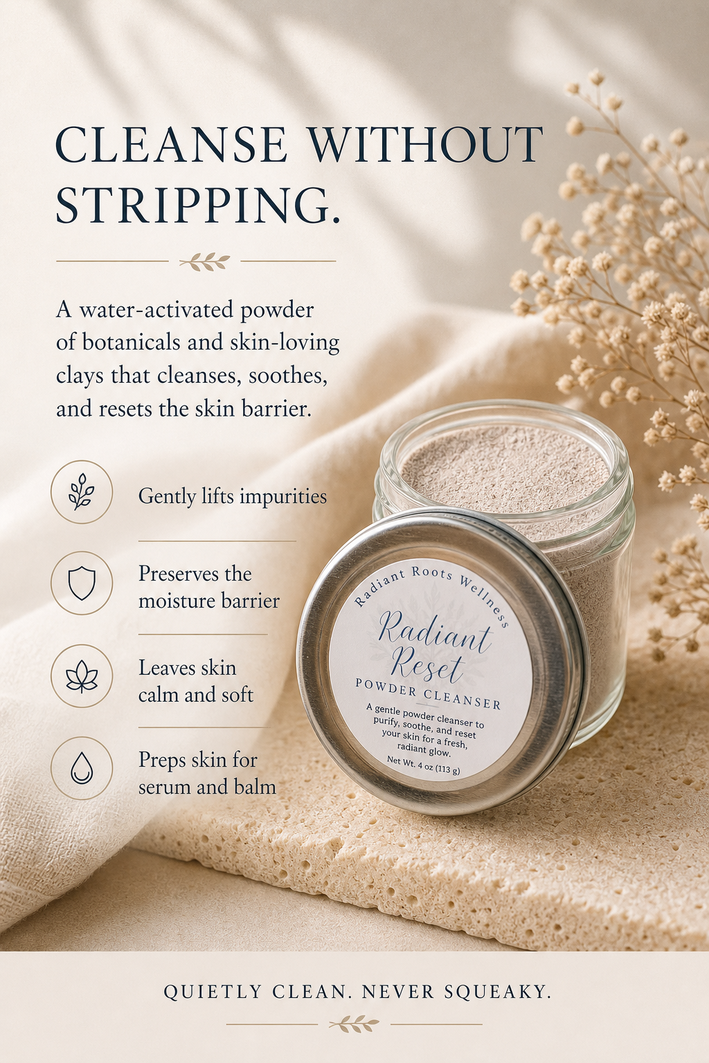 Radiant Reset | Dual Purpose Gentle Powder Cleanser + Mask