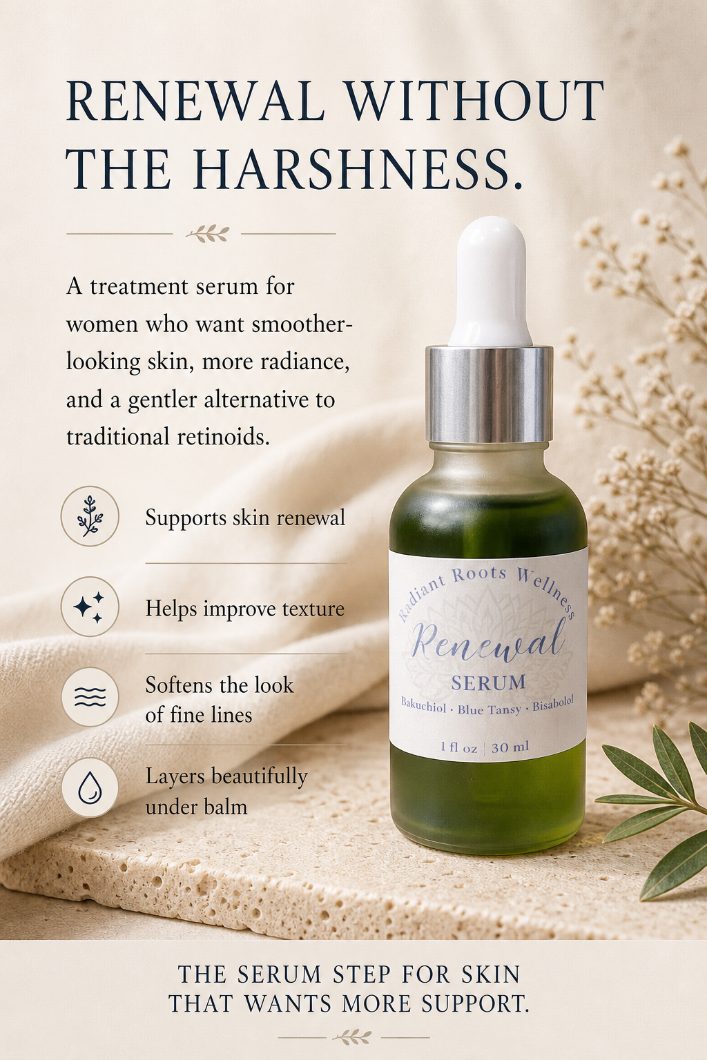 Radiant Renewal Serum Bakuchiol | Blue Tansy | Bisabolol