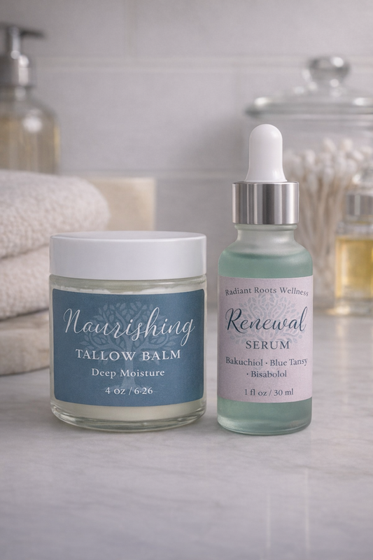 •The Radiant Ritual • Nourishing Tallow  + Radiant Renewal Serum