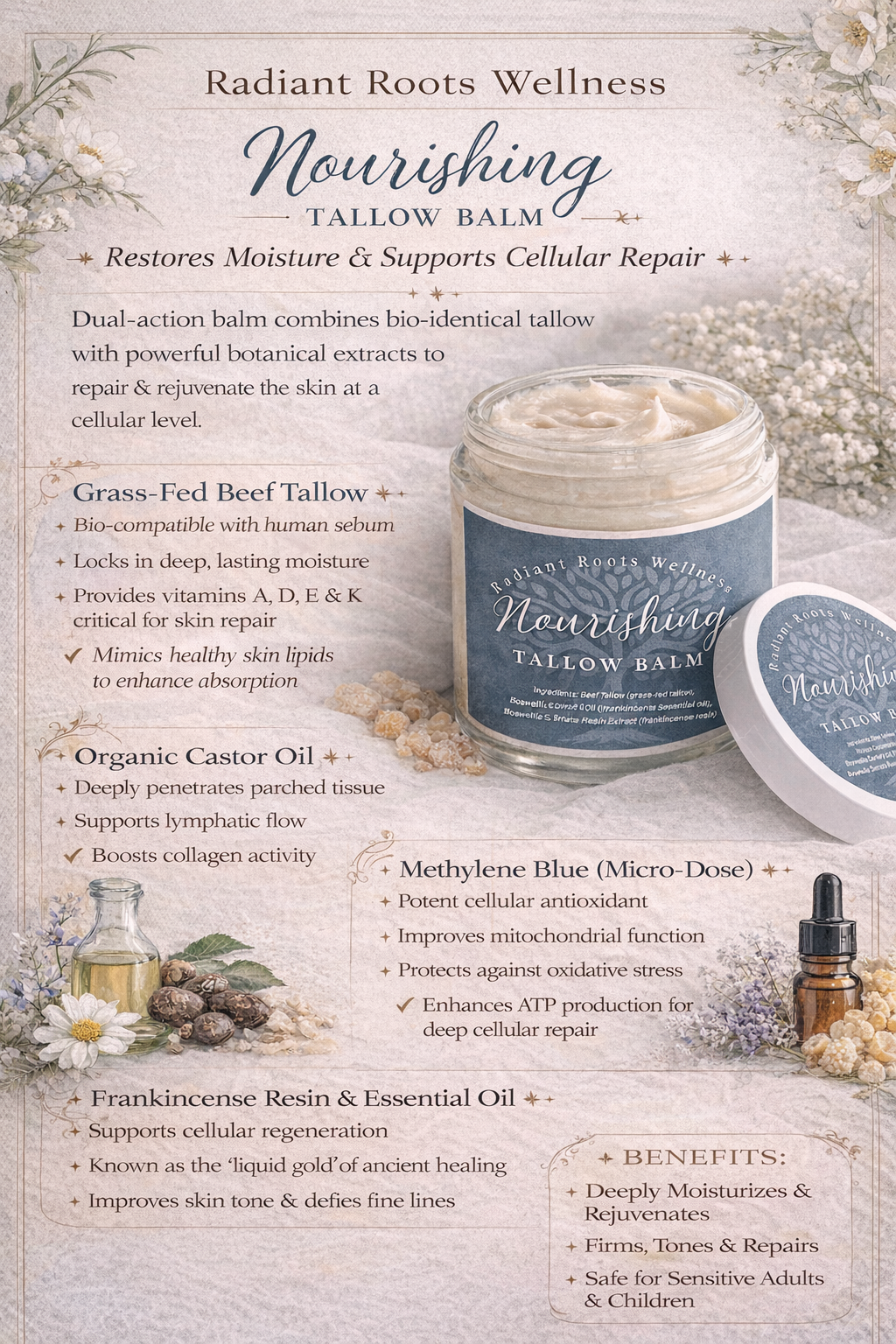 Nourishing Tallow Balm — applied to skin