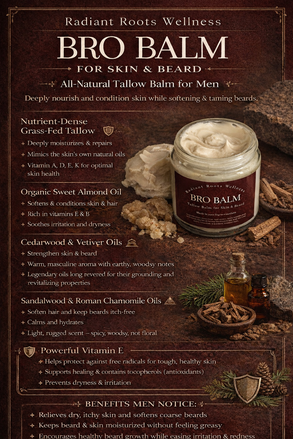 Bro Balm — close-up showing creamy ivory texture