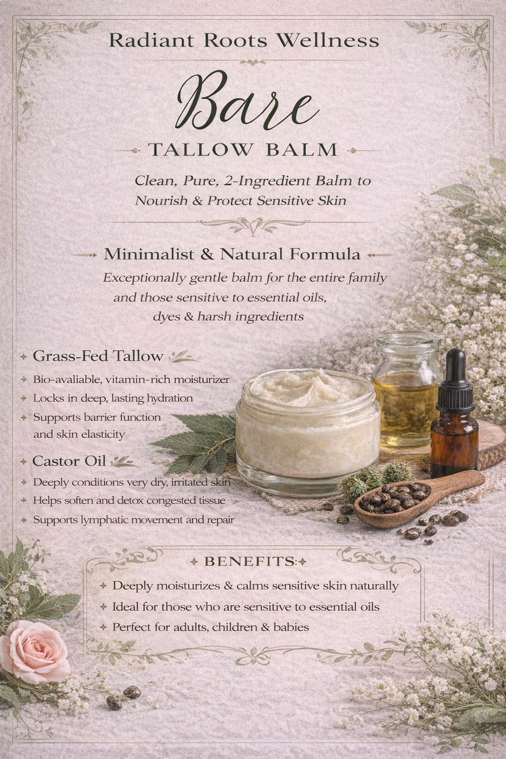 Bare Balm — close-up of soft ivory tallow texture