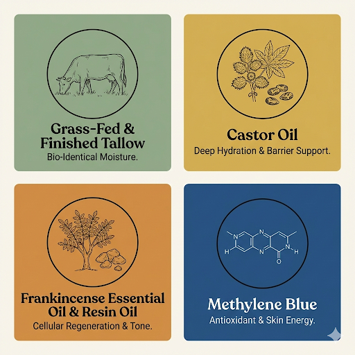 Nourishing Tallow Balm — Radiant Roots Wellness packaging detail