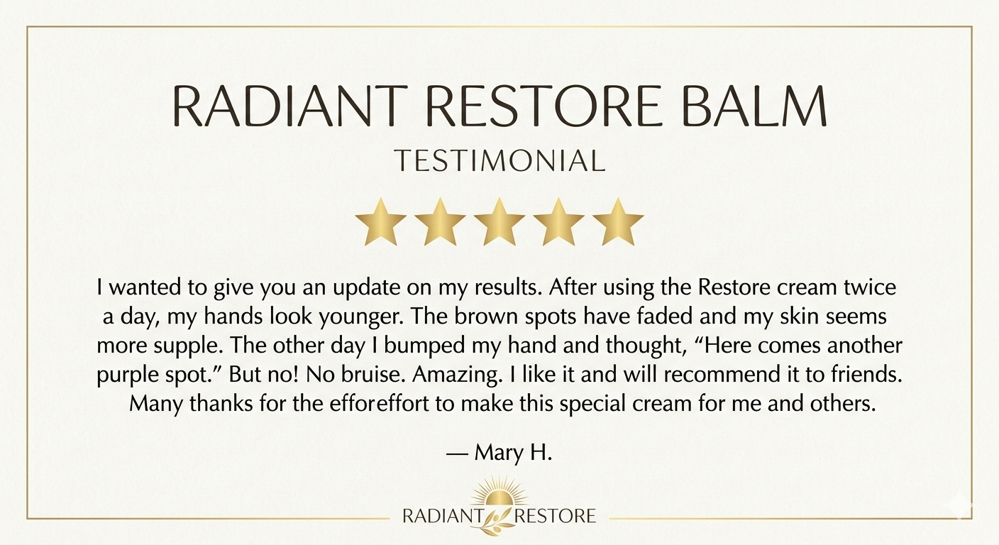 Radiant Restore — applied to skin showing protective shield
