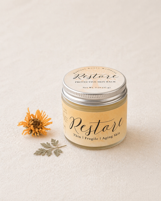 Radiant Restore jar — tallow balm for delicate skin by Radiant Roots Wellness