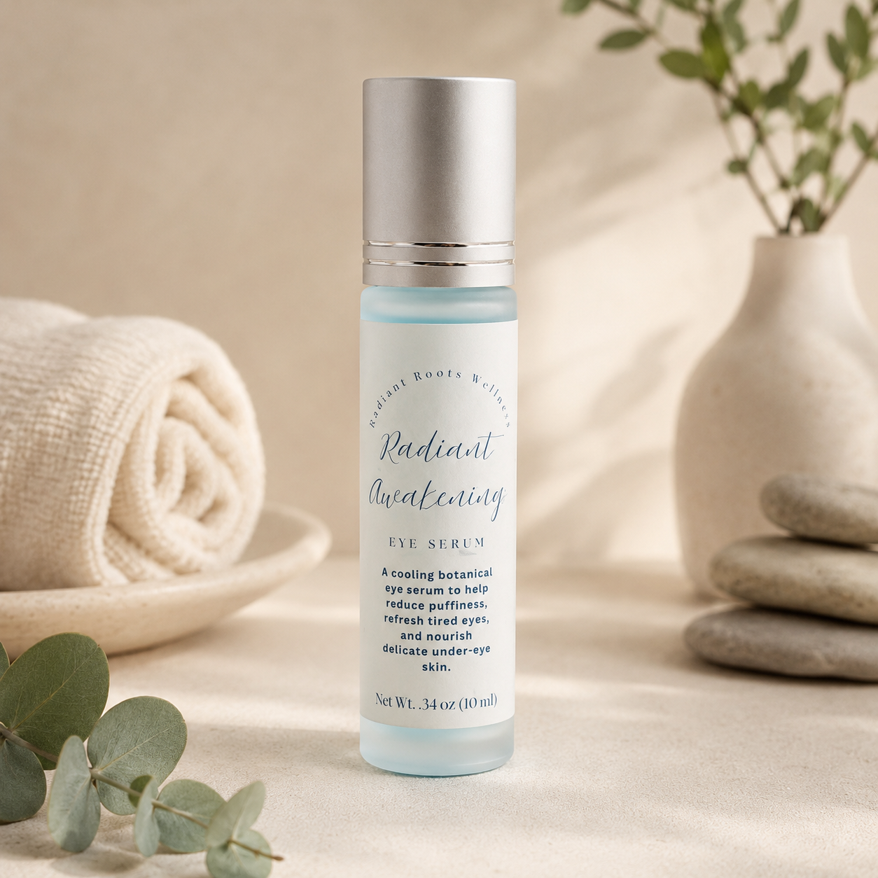 Radiant Awakening Under-Eye Serum bottle — botanical eye serum
